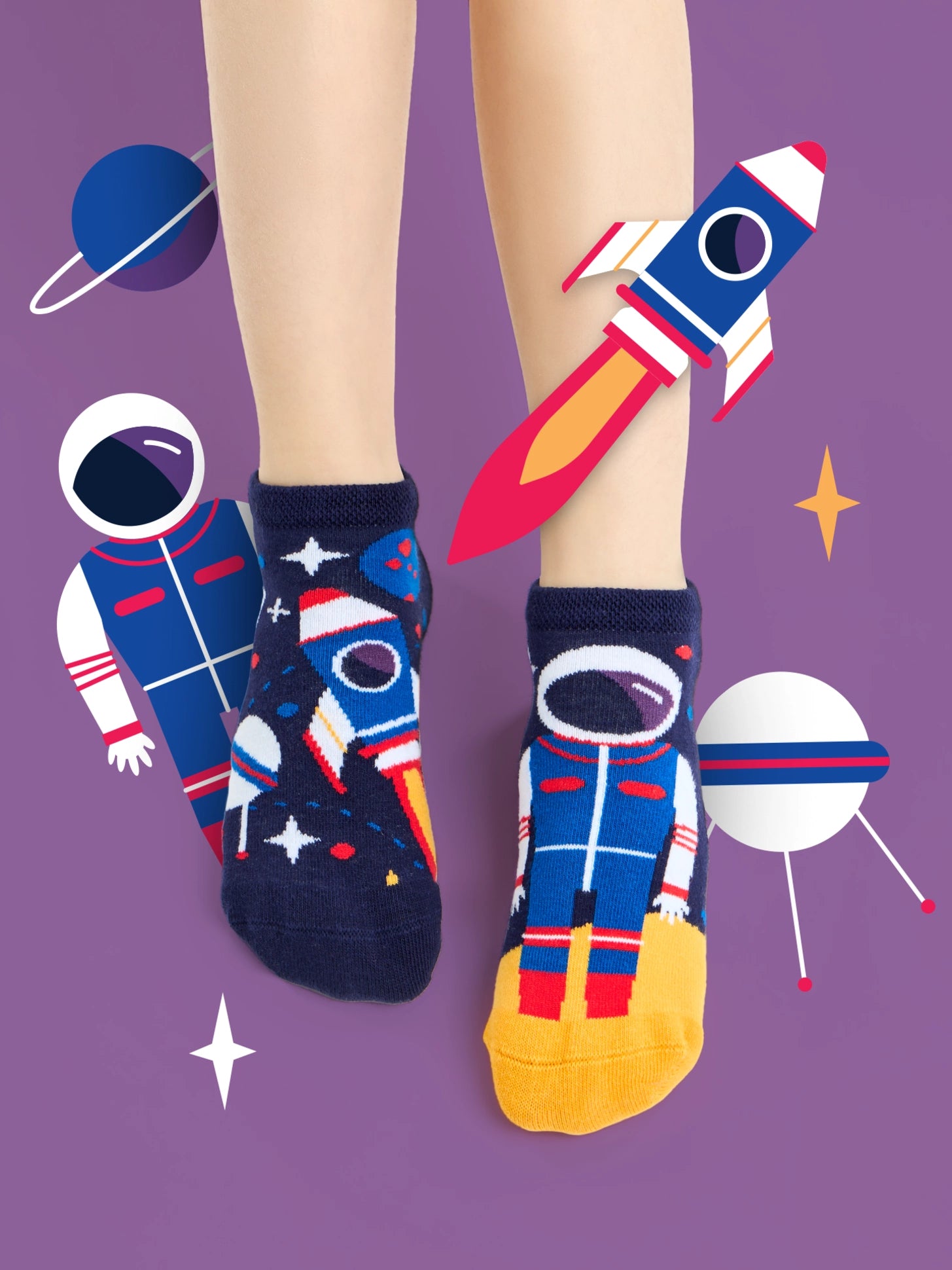 Ankel Sokker Barn Astronaut - Leknesokker.no