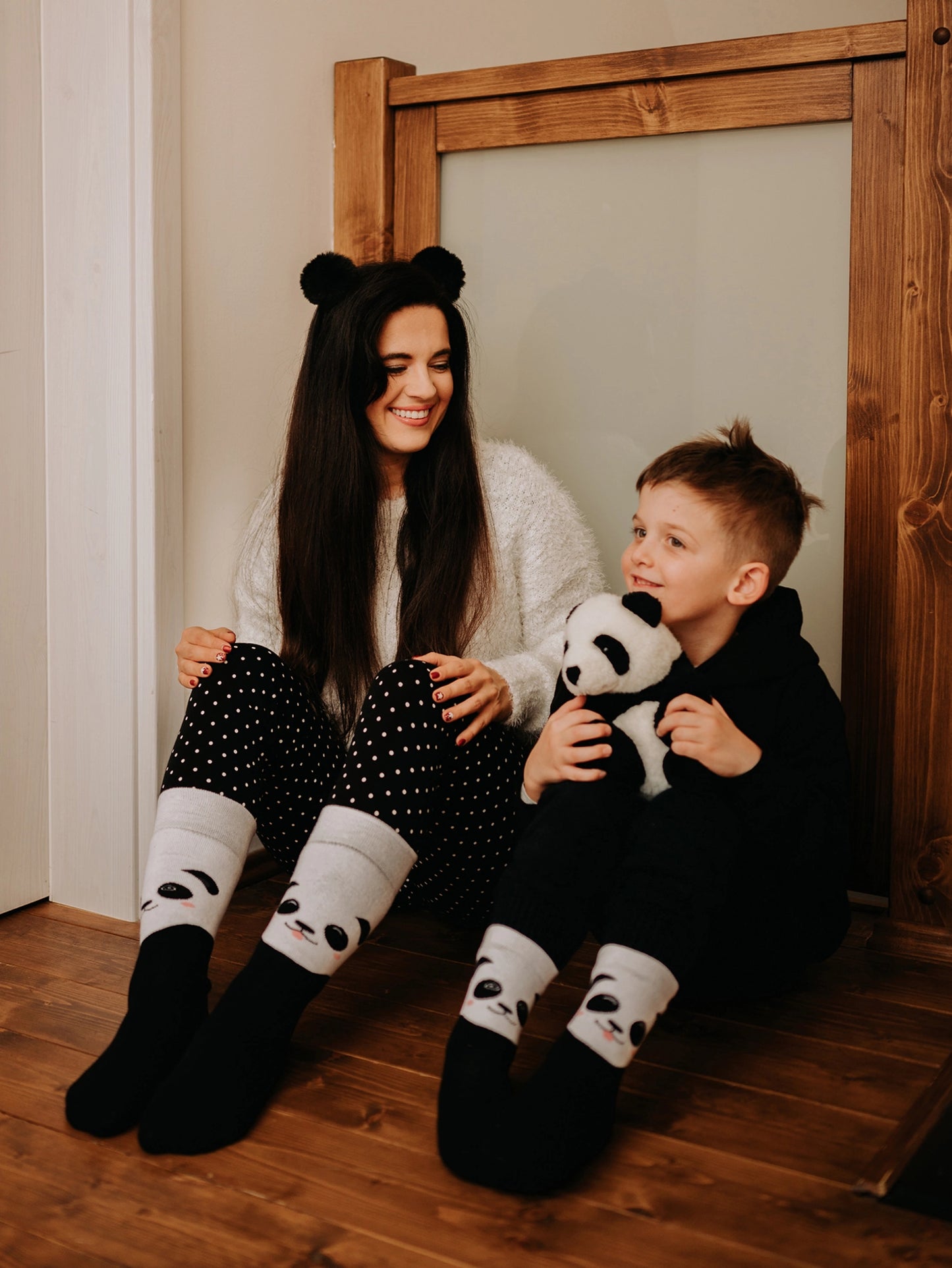 Varme Sokker Barn Glad Panda - Leknesokker.no