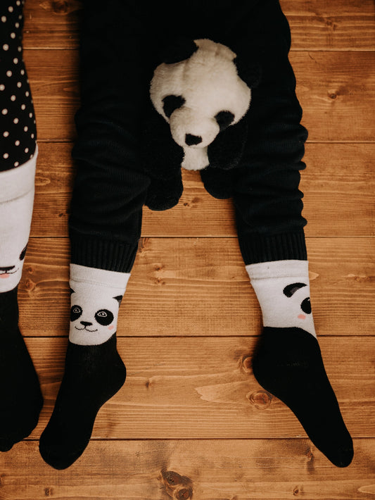 Varme Sokker Barn Glad Panda - Leknesokker.no