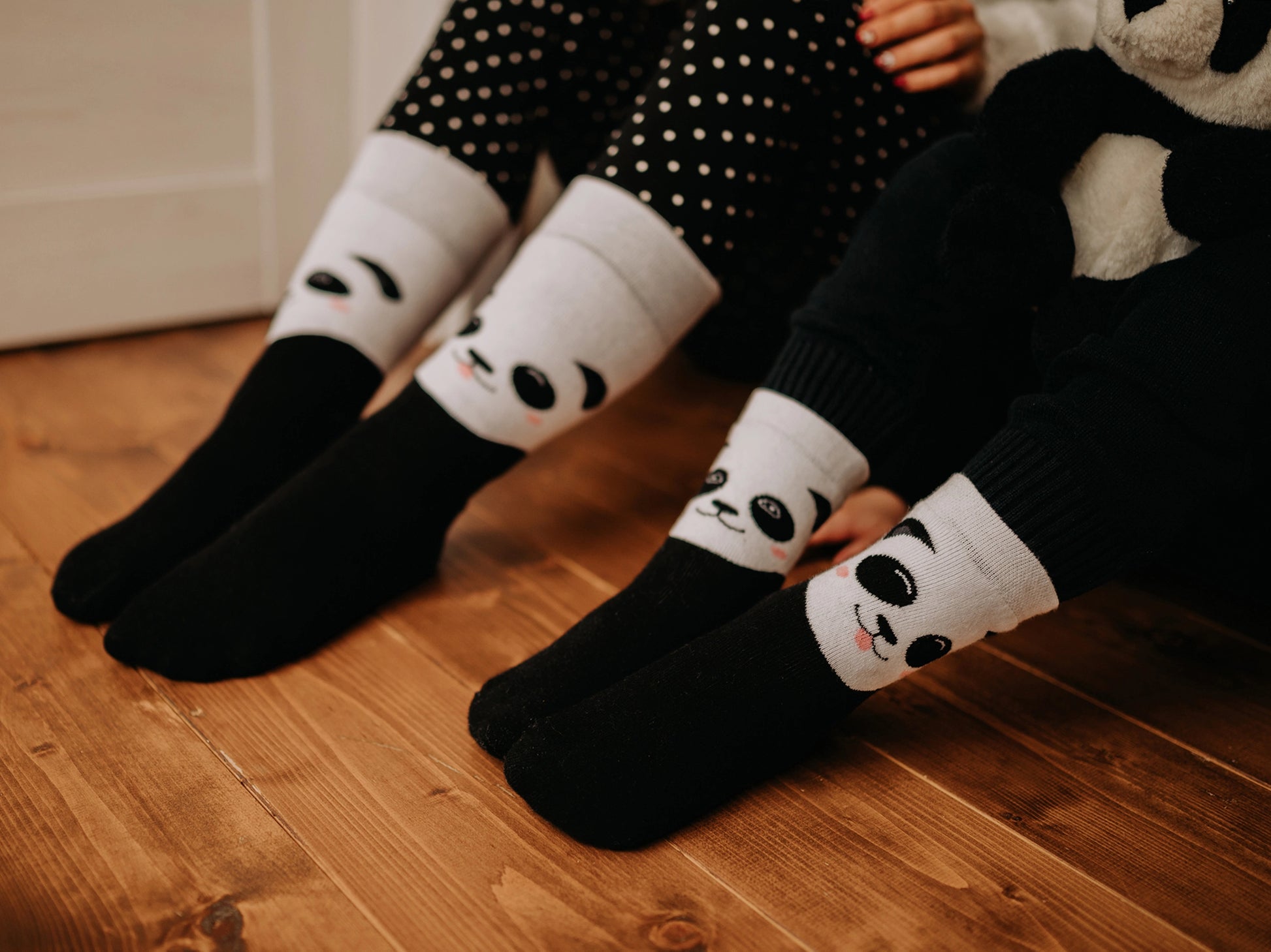 Varme Sokker Barn Glad Panda - Leknesokker.no