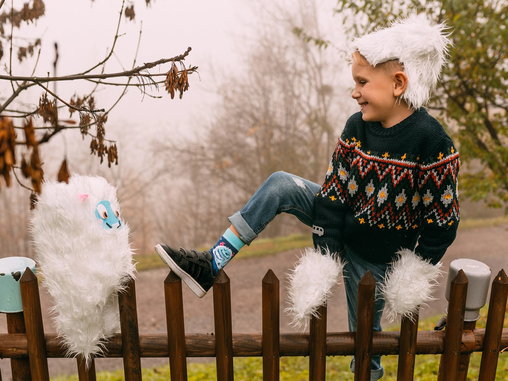 Varme Sokker Barn Skog Yeti - Leknesokker.no